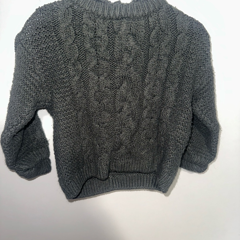 Zara Gray Cable Knit Sweater